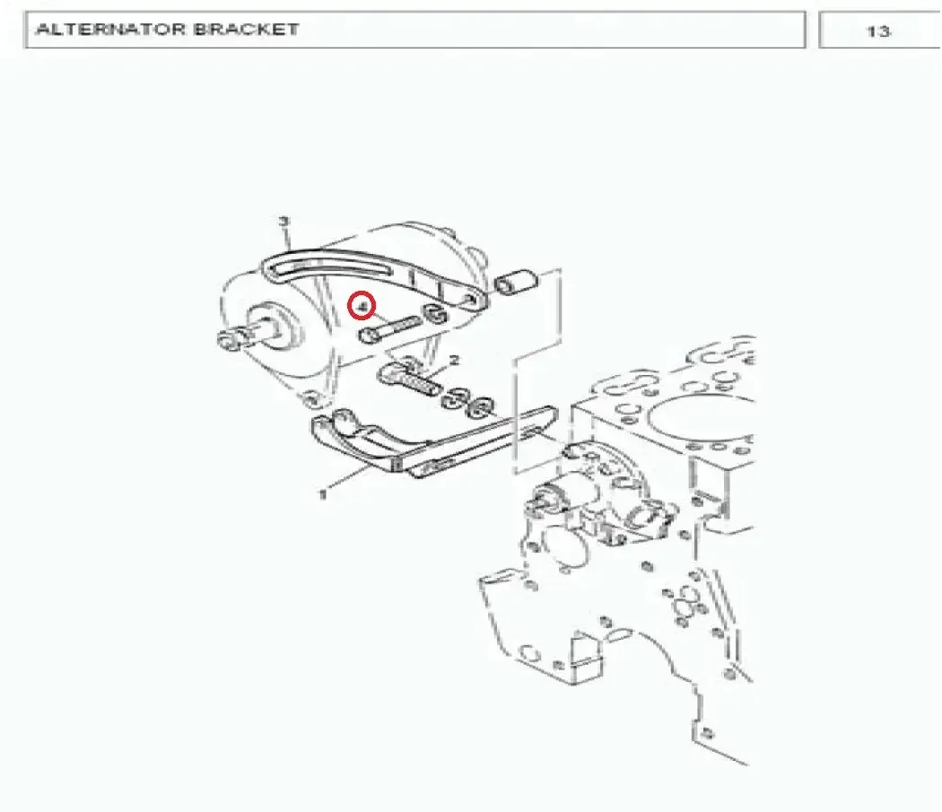 Diagram reference for Millat Massey Ferguson Tractor Spare Part 26 BOLT 5161183026 - Massey Ferguson tractor spare part