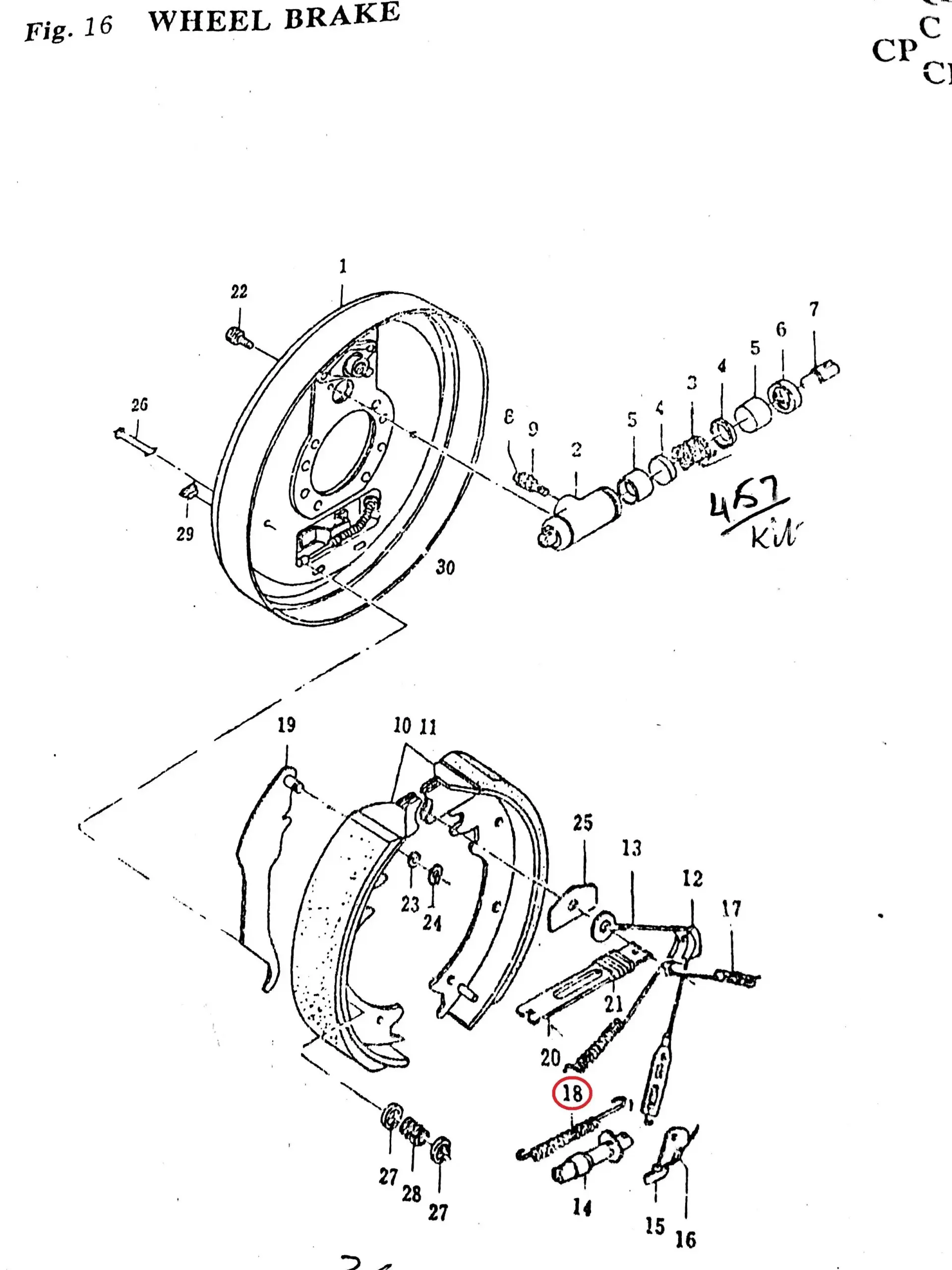 Diagram reference for Millat Massey Ferguson Tractor Spare Part 370050 G SP RING SHOE 82443370050 G - Massey Ferguson tractor spare part