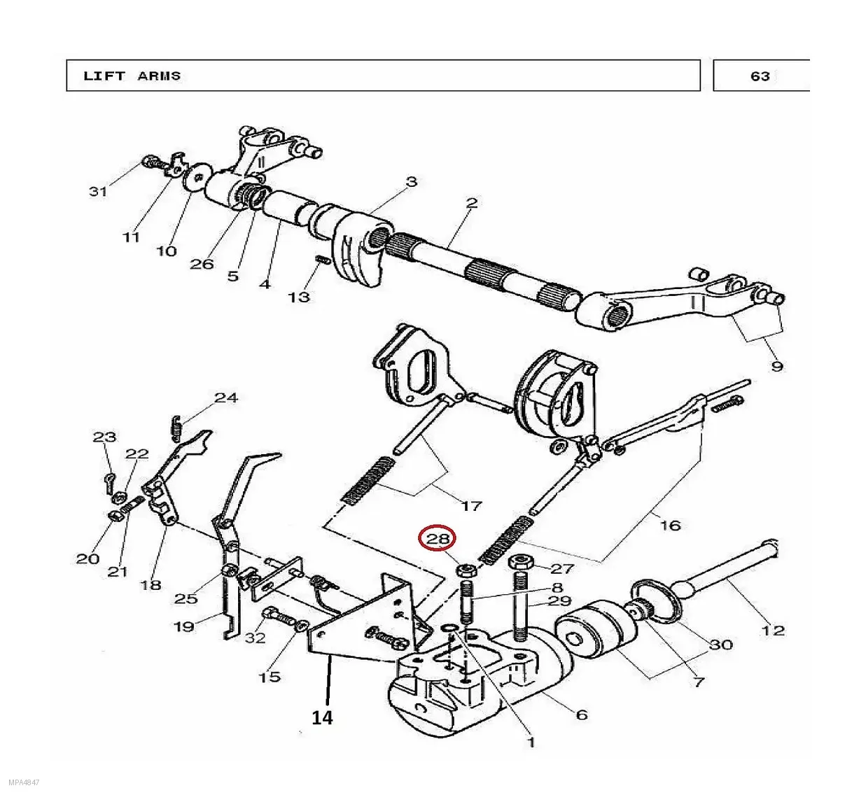 Millat Massey Ferguson Tractor Spare Part NUT RAMCYLSMALL 26103126103 - Massey Ferguson tractor spare part
