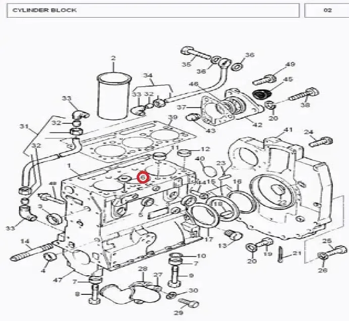 Diagram reference for Millat Massey Ferguson Tractor Spare Part PLUG 1859312431154 - Massey Ferguson tractor spare part