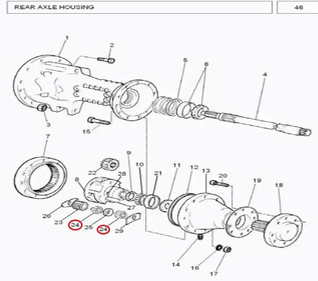Diagram reference for Millat Massey Ferguson Tractor Spare Part 6 ROLLERNEEDLE 1033061103306 - Massey Ferguson tractor spare part