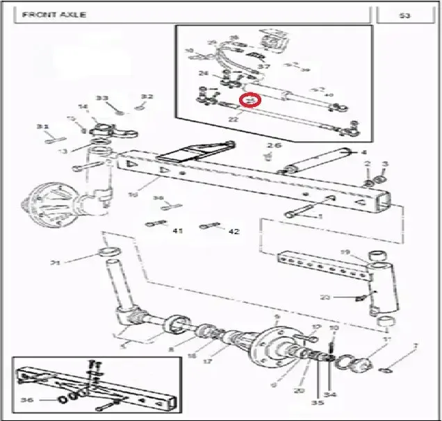 Diagram reference for Millat Massey Ferguson Tractor Spare Part 1 STEE RING CYLINDERKMF 1680011037465 T 1 - Massey Ferguson tractor spare part