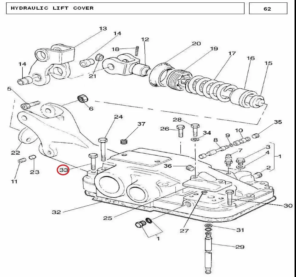 Diagram reference for Millat Massey Ferguson Tractor Spare Part BOLT 71614 UNC 2 AL 77879426097126097 - Massey Ferguson tractor spare part