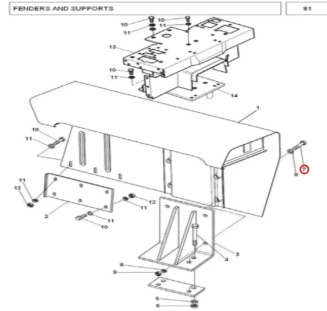 Diagram reference for Millat Massey Ferguson Tractor Spare Part 4 BOLT M 12 X 50 MM 3430041343004 - Massey Ferguson tractor spare part