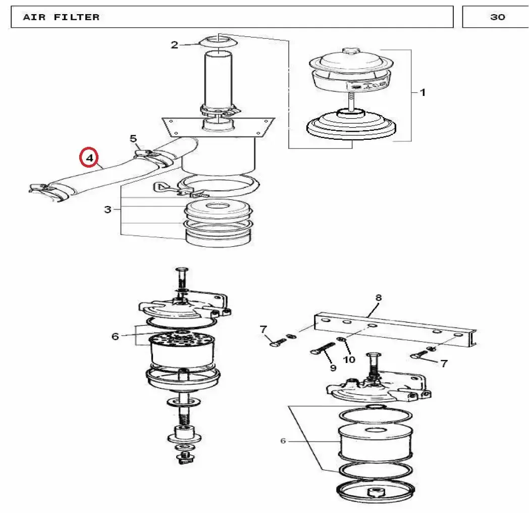 Diagram reference for Millat Massey Ferguson Tractor Spare Part HOSE AC MF 240 45063145063 S 1 - Massey Ferguson tractor spare part