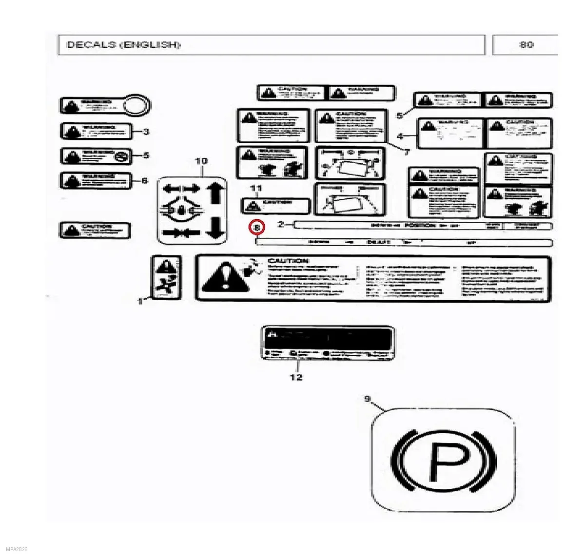 Millat Massey Ferguson Tractor Spare Part DECALMAININSTR 3595675 M 3 MF 375 33026133026 - Massey Ferguson tractor spare part