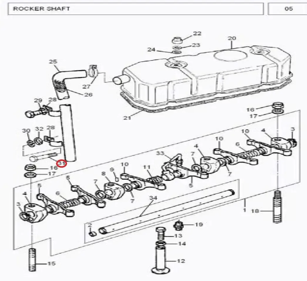 Diagram reference for Millat Massey Ferguson Tractor Spare Part BOLT 18545118545 - Massey Ferguson tractor spare part