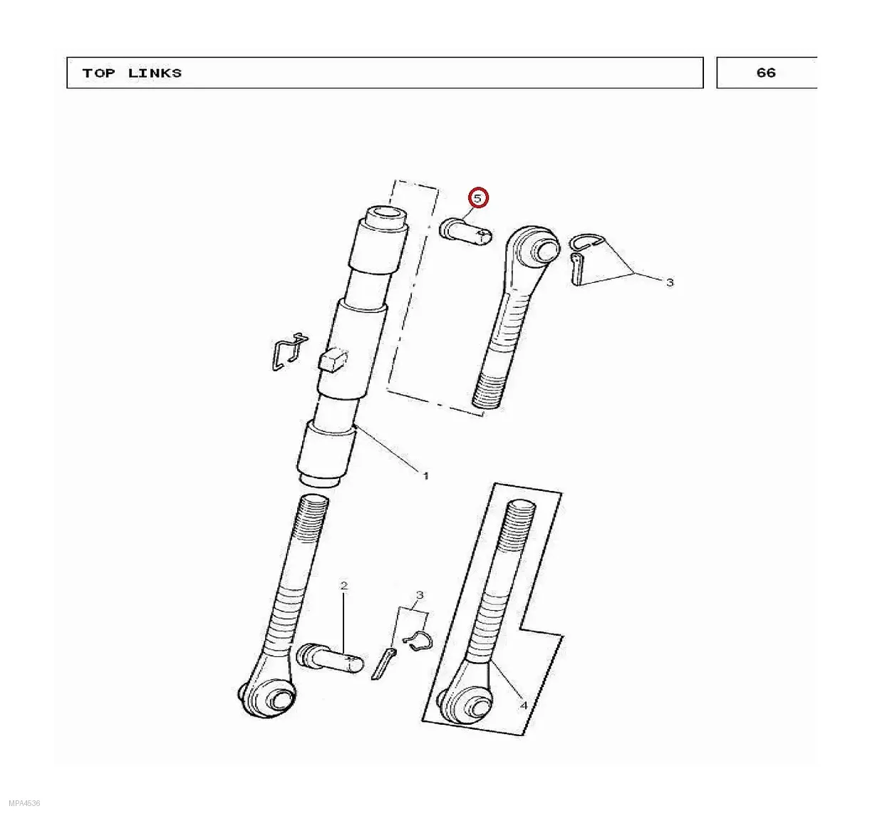 Millat Massey Ferguson Tractor Spare Part PIN TOPLINK MF 240 250341195589 - Massey Ferguson tractor spare part