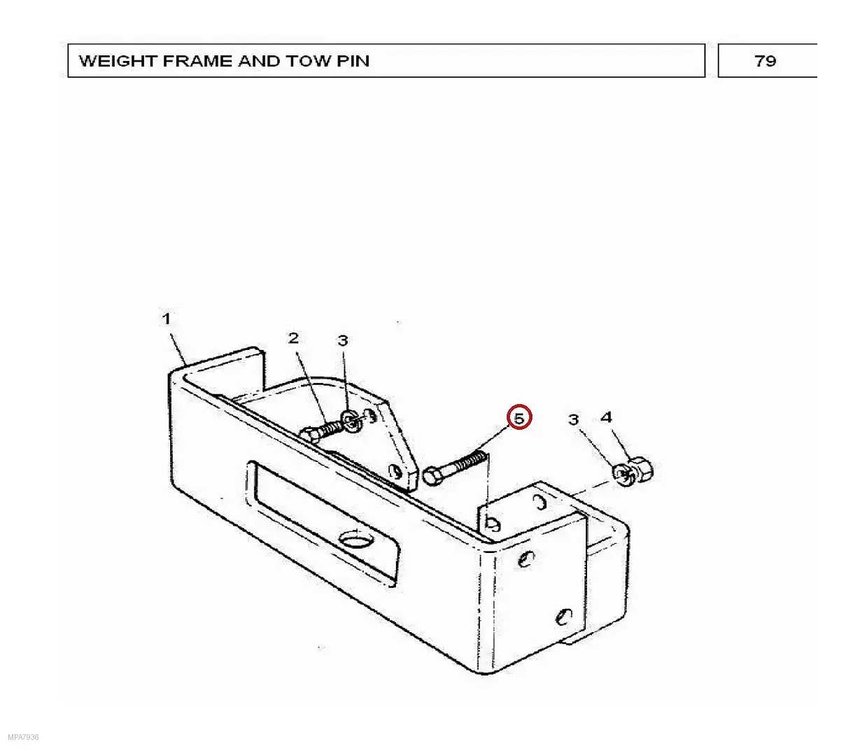 Millat Massey Ferguson Tractor Spare Part BOLT FRAME 14074114074 - Massey Ferguson tractor spare part