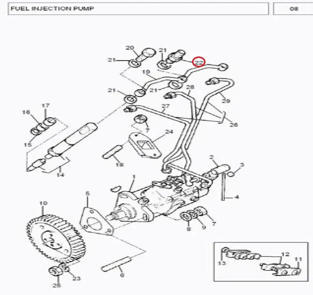 Diagram reference for Millat Massey Ferguson Tractor Spare Part 4 BOLT 18313411831343355 E 005 - Massey Ferguson tractor spare part