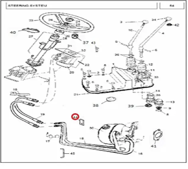Diagram reference for Millat Massey Ferguson Tractor Spare Part 4 STRAP 24306413596929 - Massey Ferguson tractor spare part