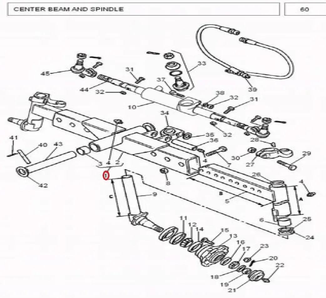 Diagram reference for Millat Massey Ferguson Tractor Spare Part 0 BEAMCENTER MF 375 38514310011695049 - Massey Ferguson tractor spare part