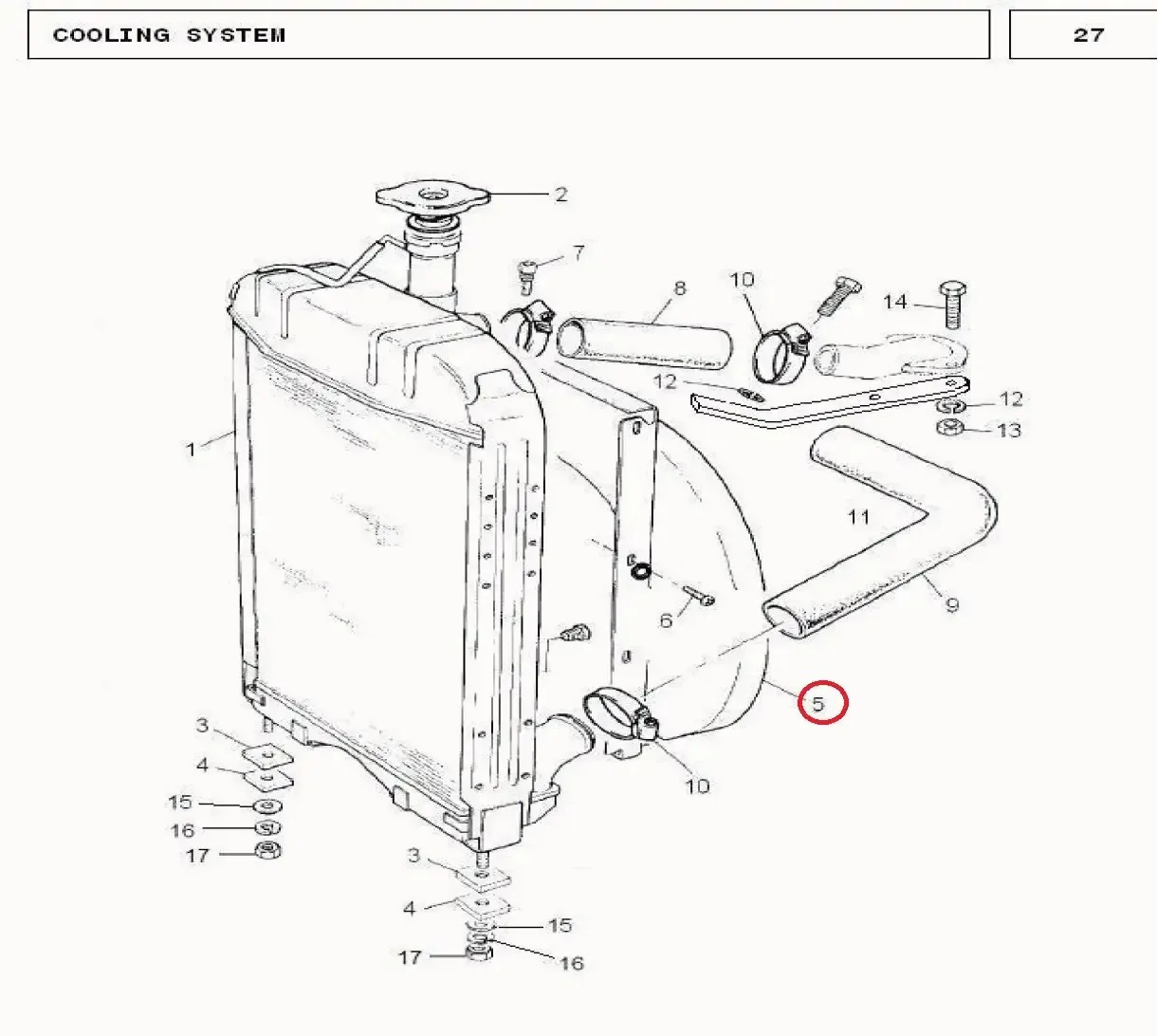Diagram reference for Millat Massey Ferguson Tractor Spare Part SHROUD MF 240 2602107011885712 F - Massey Ferguson tractor spare part