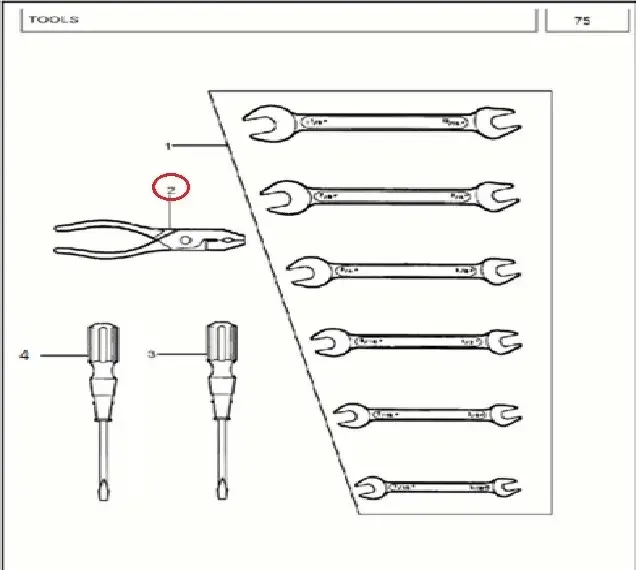 Diagram reference for Millat Massey Ferguson Tractor Spare Part 0 PLIER 8156010 - Massey Ferguson tractor spare part