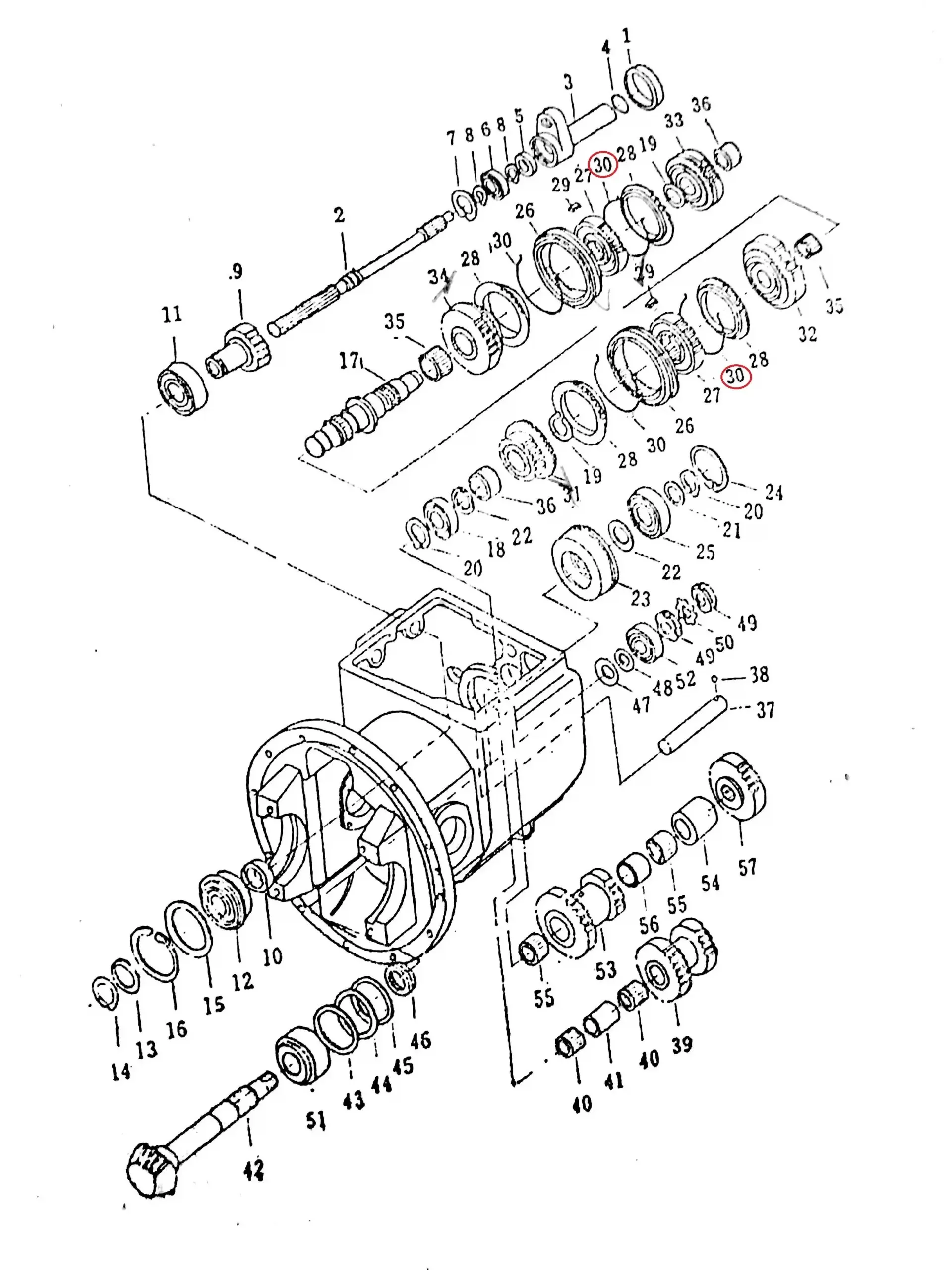 Diagram reference for Millat Massey Ferguson Tractor Spare Part 342021 SP RING 81557342021 - Massey Ferguson tractor spare part