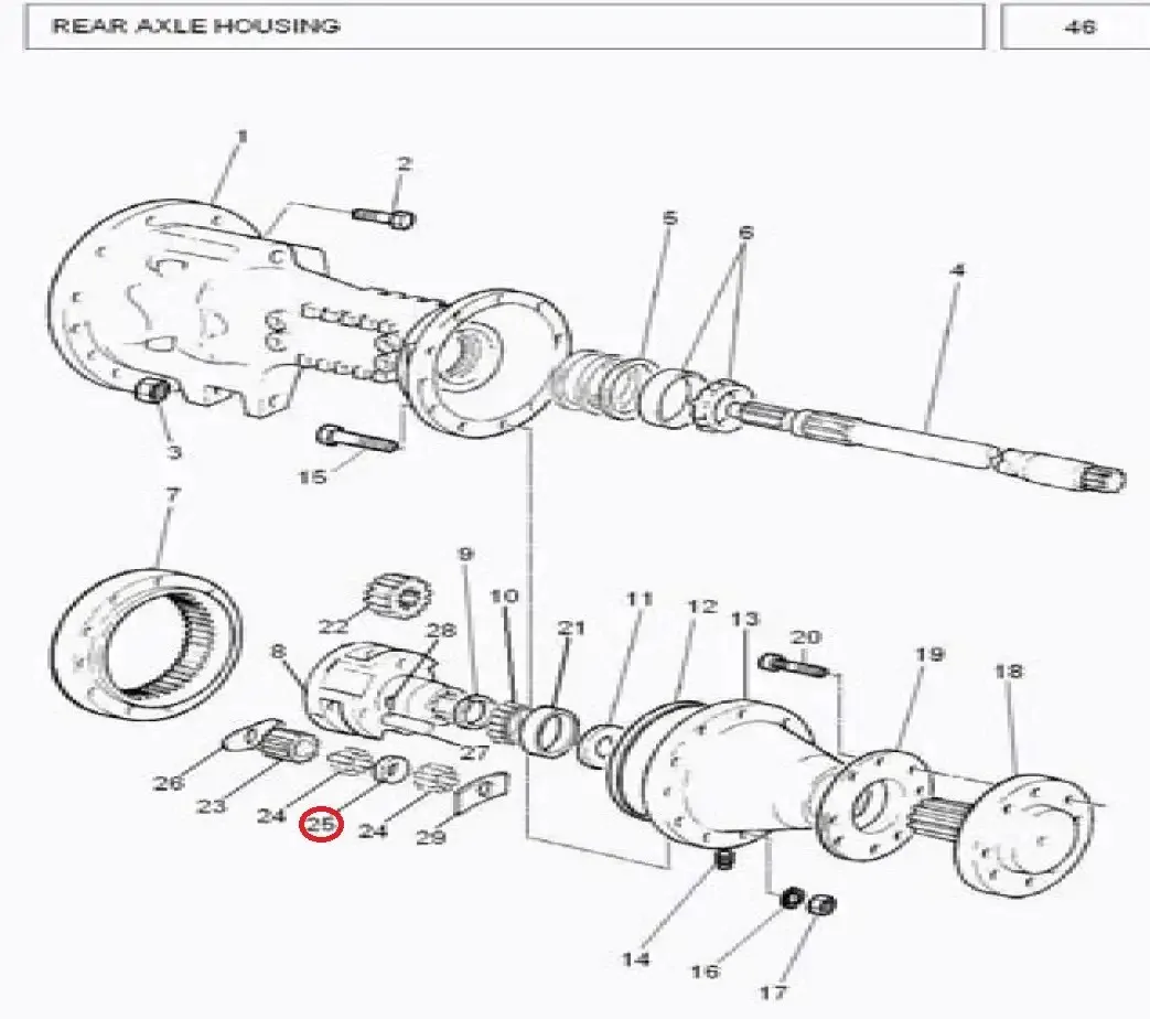 Diagram reference for Millat Massey Ferguson Tractor Spare Part 7 WASHRBARNGRET 267270 OD 3881033071103307 - Massey Ferguson tractor spare part