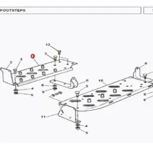 Millat Massey Ferguson Tractor Spare Part STEPPLATFORMRH MF 240 260304511880096 F - Massey Ferguson tractor spare part