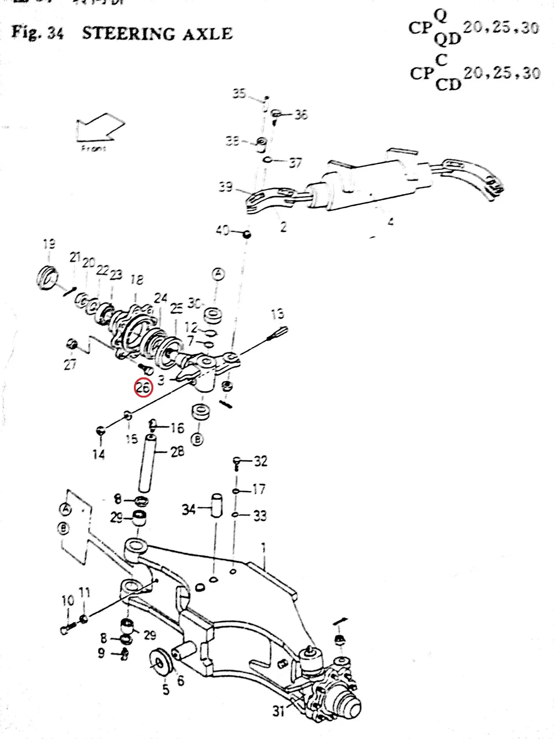 Diagram reference for Millat Massey Ferguson Tractor Spare Part 432041 HUB BOLT REAR 82365432041 - Massey Ferguson tractor spare part