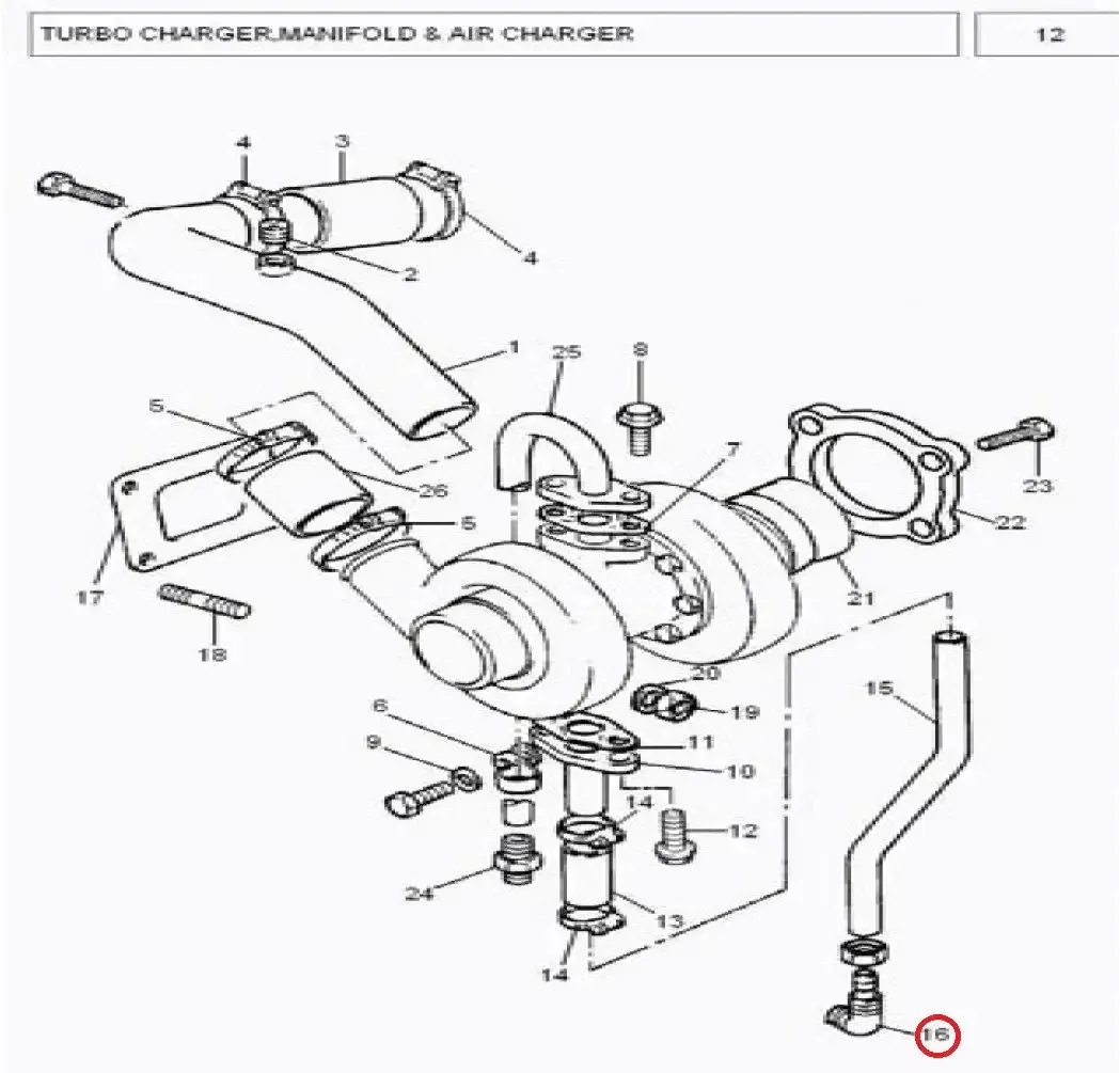 Diagram reference for Millat Massey Ferguson Tractor Spare Part 8 CHAMBERTEE 1850381185038 - Massey Ferguson tractor spare part