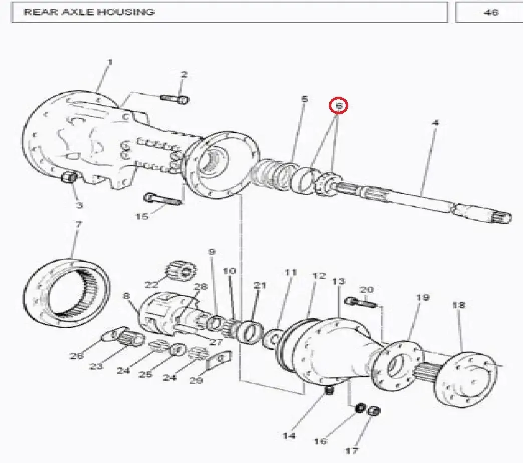 Diagram reference for Millat Massey Ferguson Tractor Spare Part 1 CUP BEA RING 1033011103301 - Massey Ferguson tractor spare part