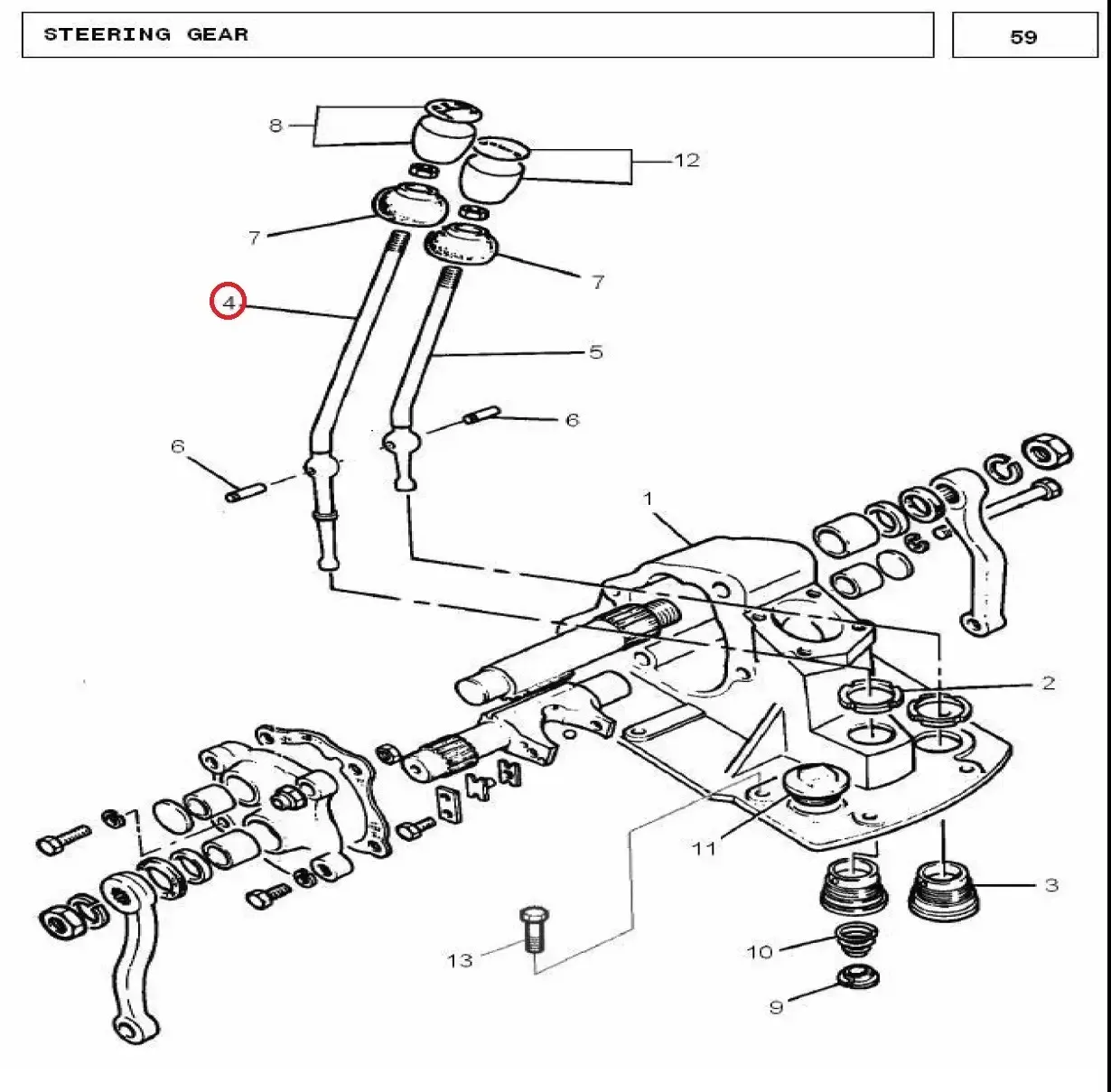 Diagram reference for Millat Massey Ferguson Tractor Spare Part LEVER GEAR MF 240 1600911673814 - Massey Ferguson tractor spare part