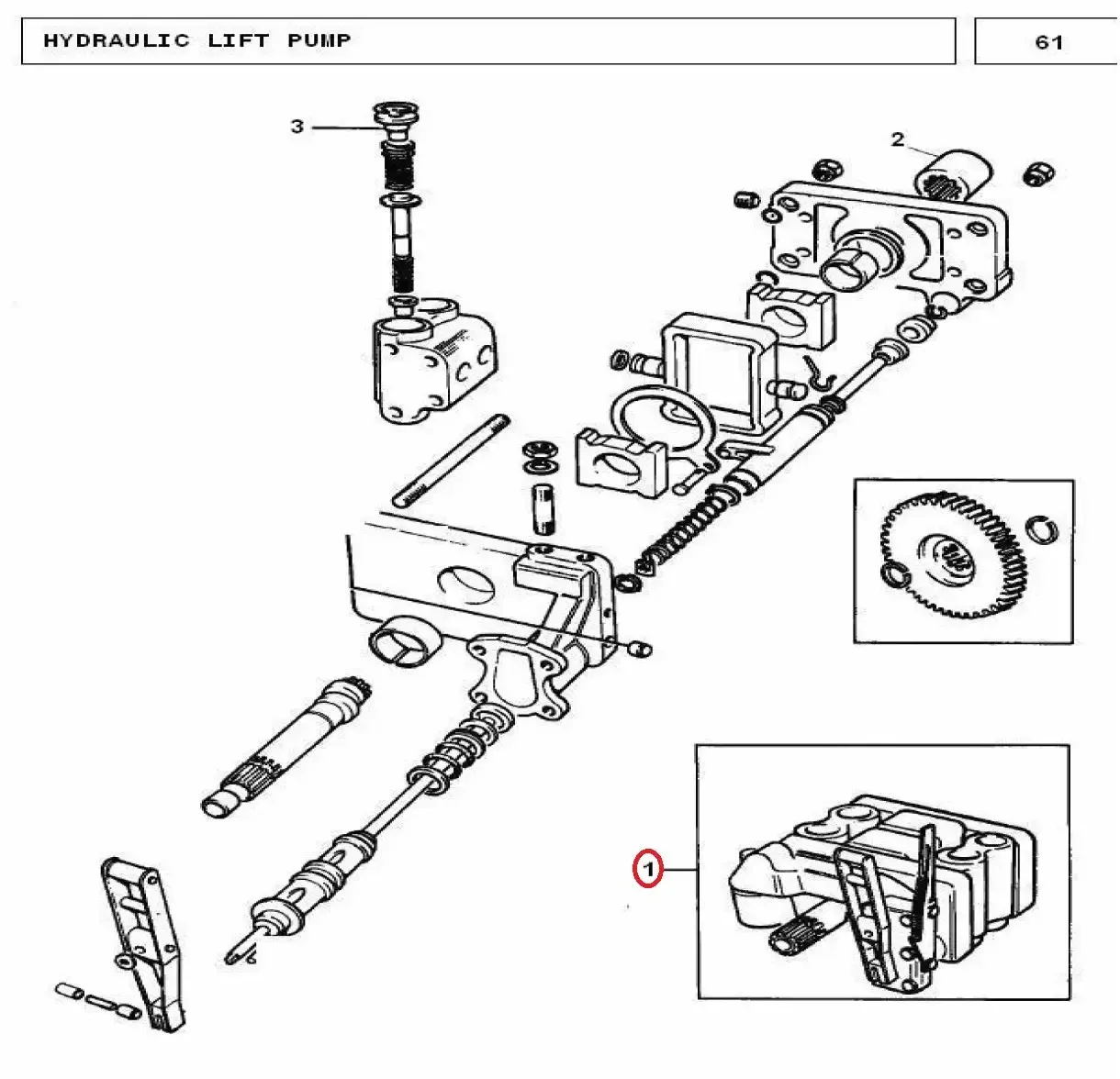 Diagram reference for Millat Massey Ferguson Tractor Spare Part HYD PUMP 24027092 LS 27092 - Massey Ferguson tractor spare part