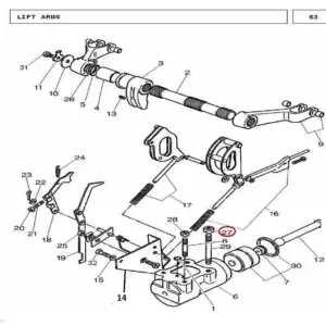 Millat Massey Ferguson Tractor Spare Part NUT RAMCYLBIG 26100126100 - Massey Ferguson tractor spare part