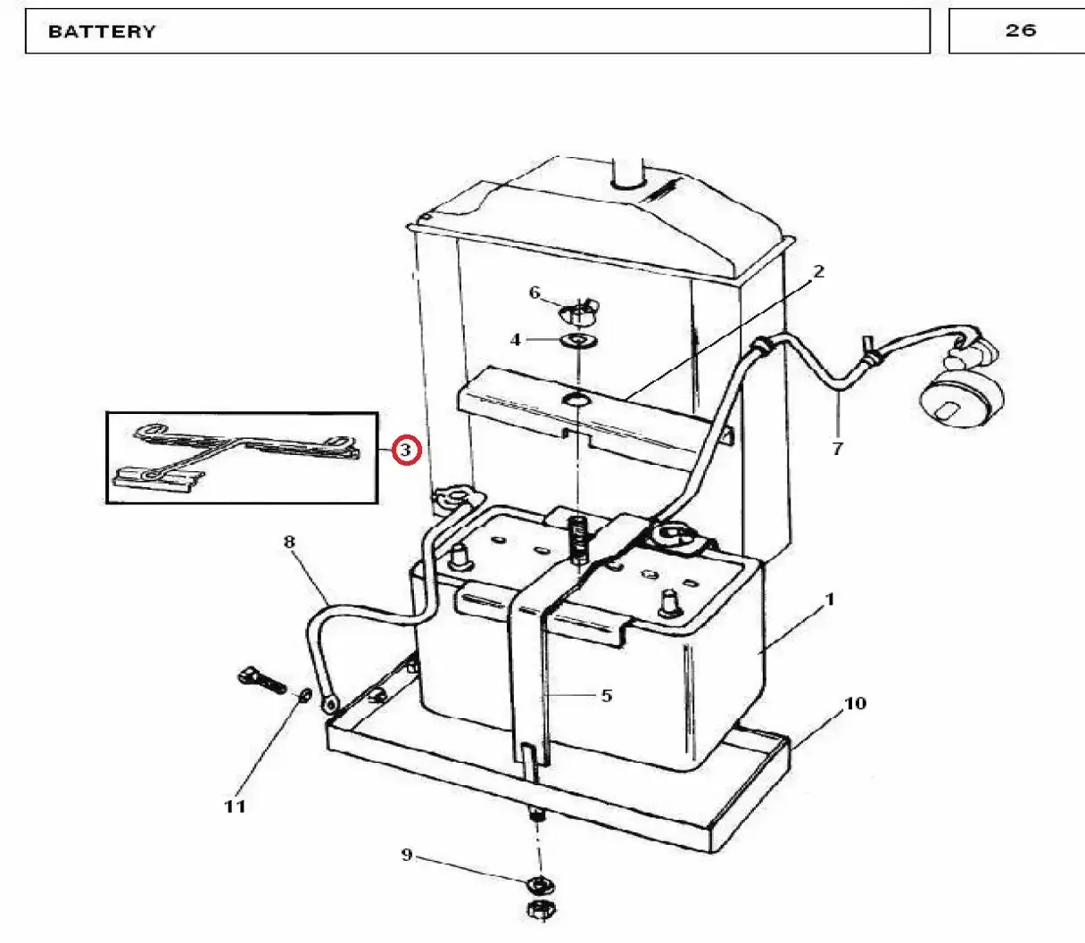Diagram reference for Millat Massey Ferguson Tractor Spare Part CLAMPBATTRY 31024131024 S 1 - Massey Ferguson tractor spare part