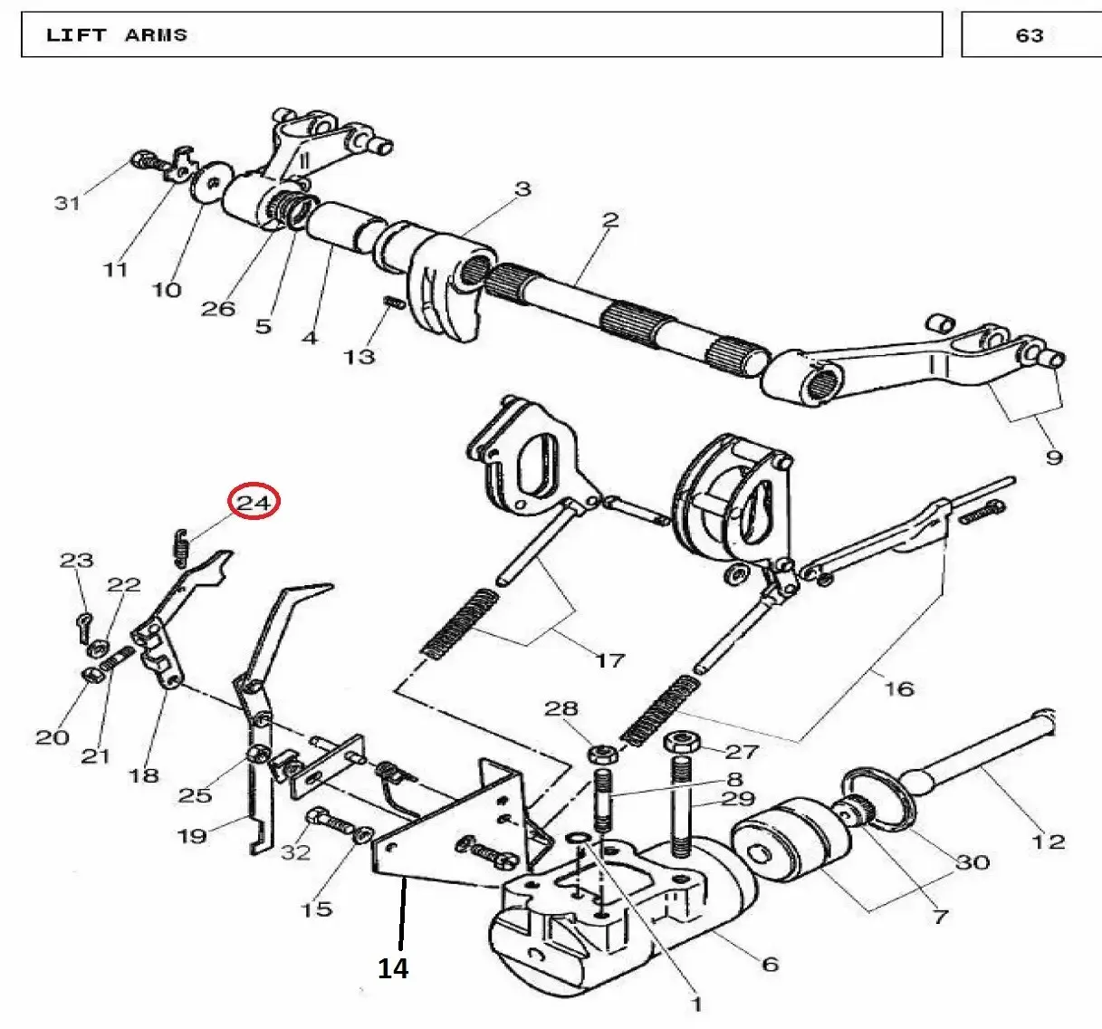 Diagram reference for Millat Massey Ferguson Tractor Spare Part SP RING 26127126127 - Massey Ferguson tractor spare part