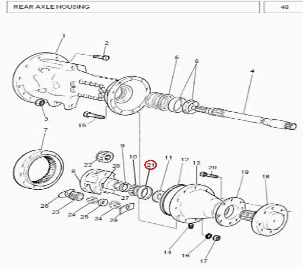 Diagram reference for Millat Massey Ferguson Tractor Spare Part 4 CUP BEA RING 1033341103334 - Massey Ferguson tractor spare part