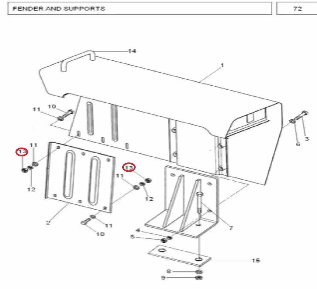Diagram reference for Millat Massey Ferguson Tractor Spare Part NUT 5162434017134017 - Massey Ferguson tractor spare part