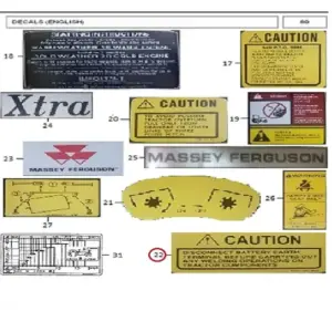 Millat Massey Ferguson Tractor Spare Part DECALWELDINGCAUTION 33058133058 - Massey Ferguson tractor spare part