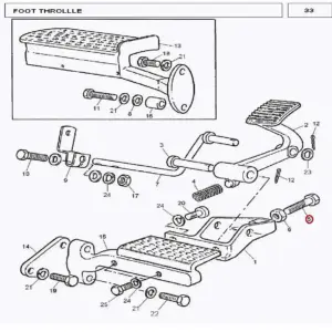 Millat Massey Ferguson Tractor Spare Part BOLT PEDALSTOP 13058113058 - Massey Ferguson tractor spare part