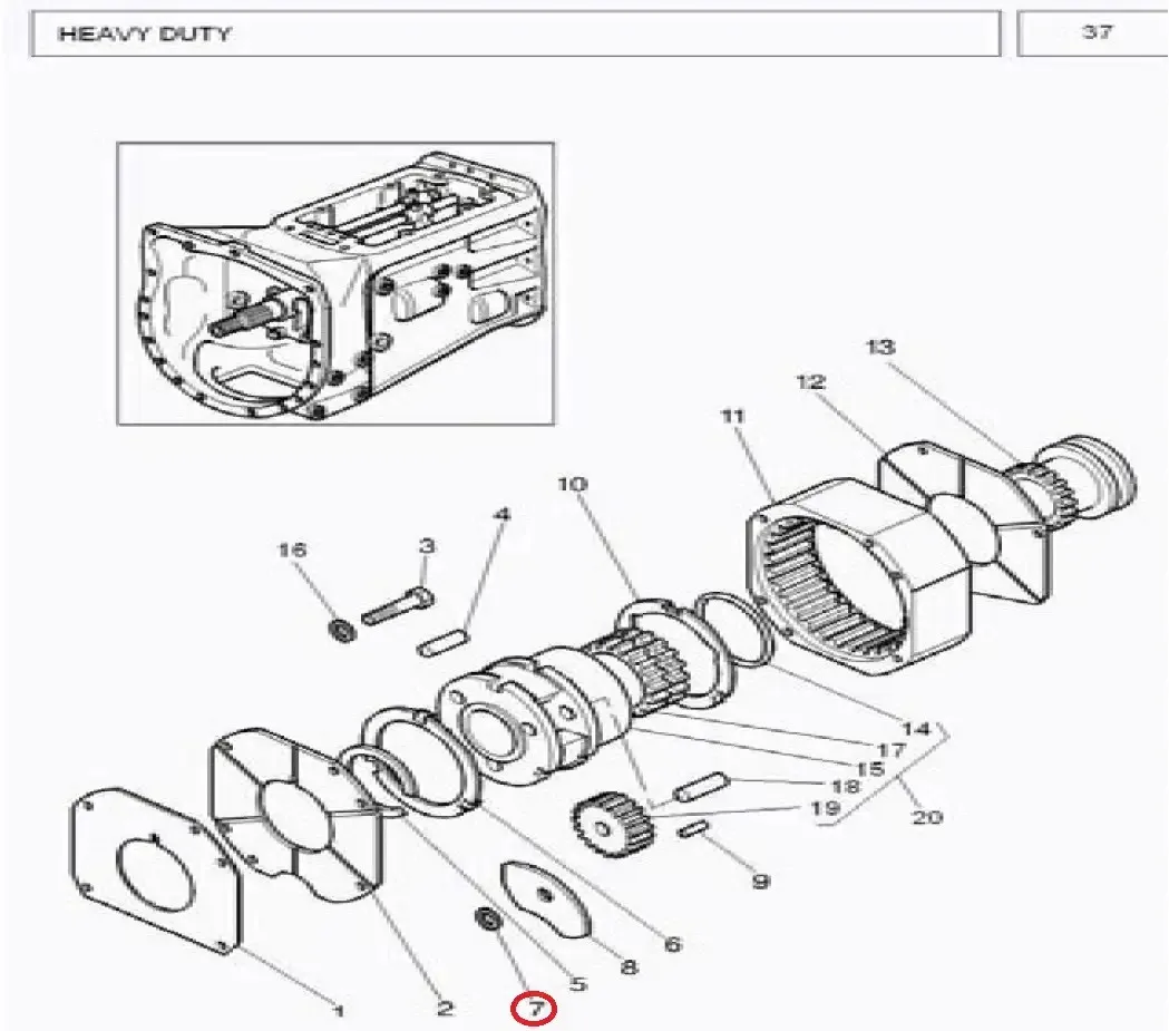 Diagram reference for Millat Massey Ferguson Tractor Spare Part 9 WASHER 123199 LS 123199 - Massey Ferguson tractor spare part
