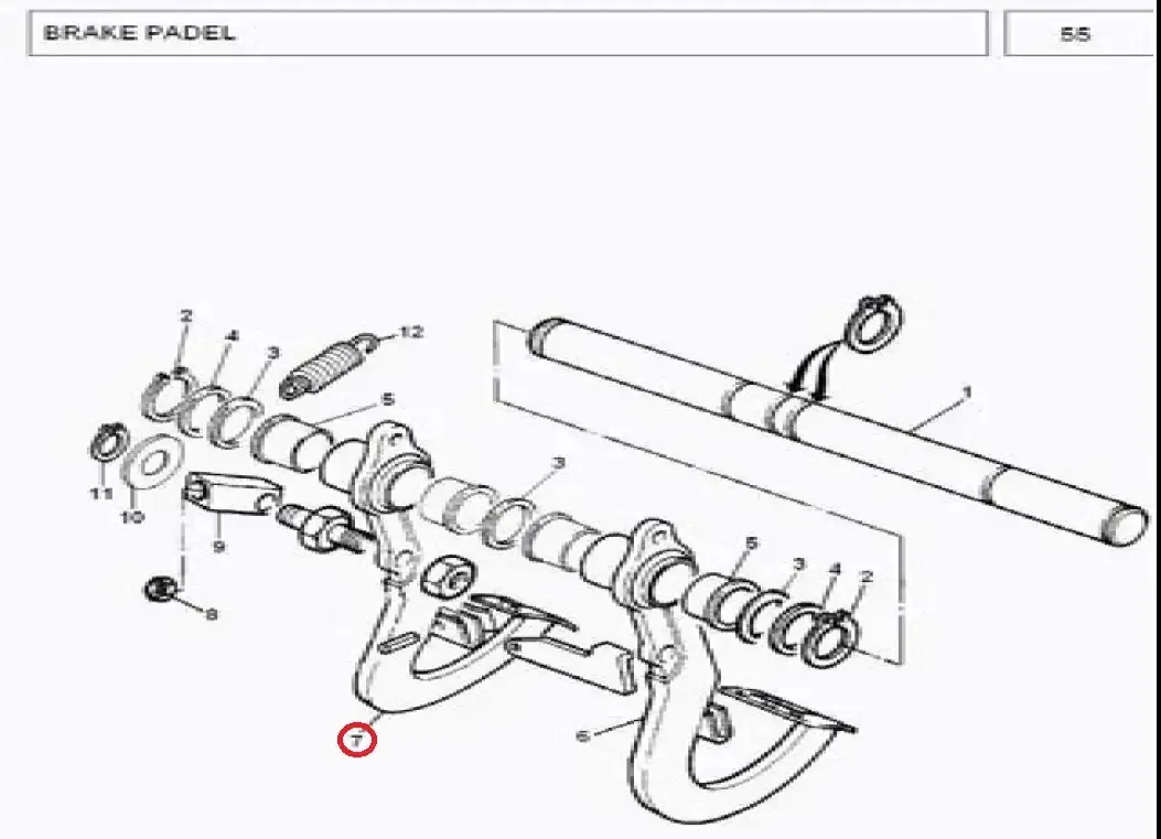 Diagram reference for Millat Massey Ferguson Tractor Spare Part 3 PEDALLH 11302311696736 - Massey Ferguson tractor spare part
