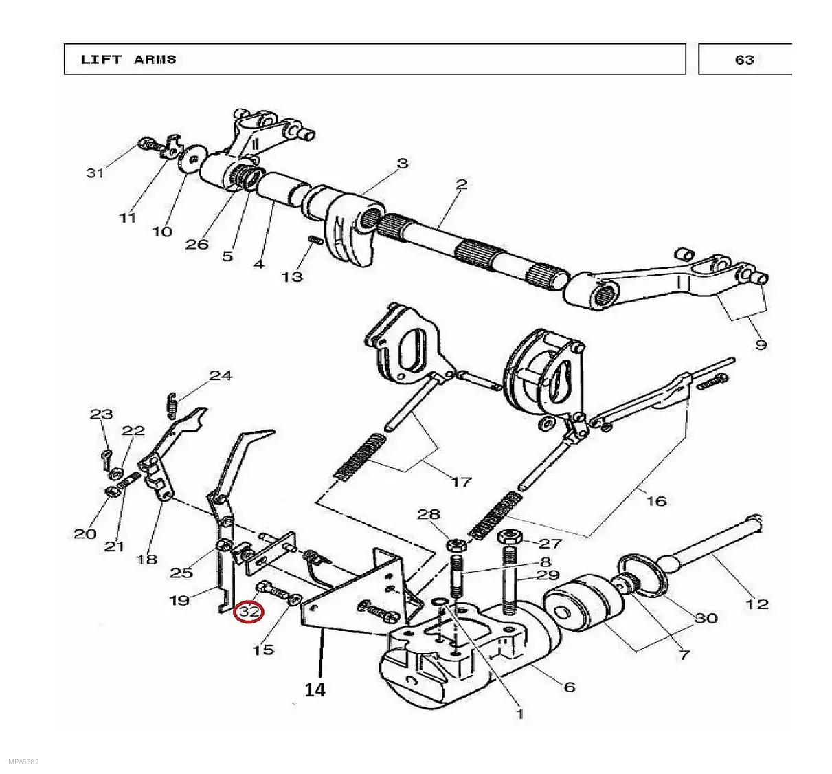 Millat Massey Ferguson Tractor Spare Part SCREW 3816 X 5826031126031 - Massey Ferguson tractor spare part