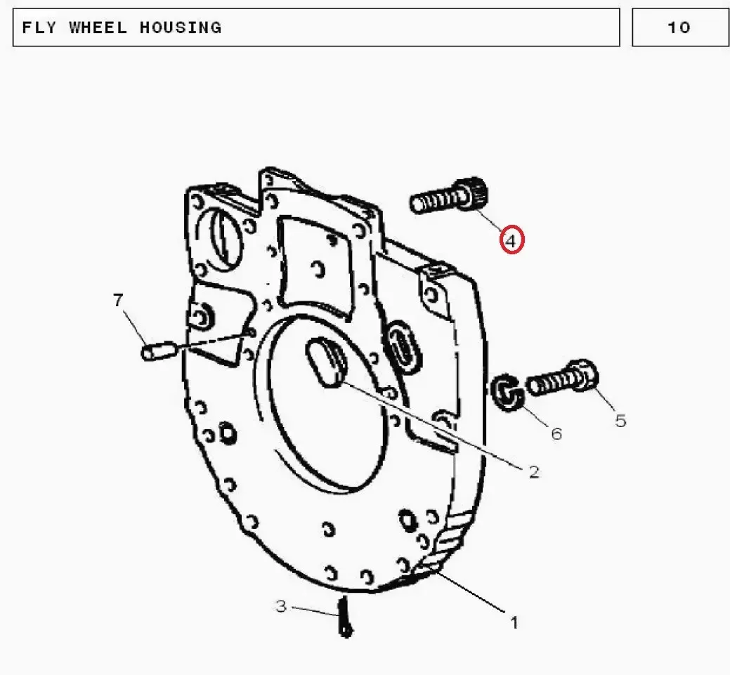 Diagram reference for Millat Massey Ferguson Tractor Spare Part SCREW 18536118536 - Massey Ferguson tractor spare part