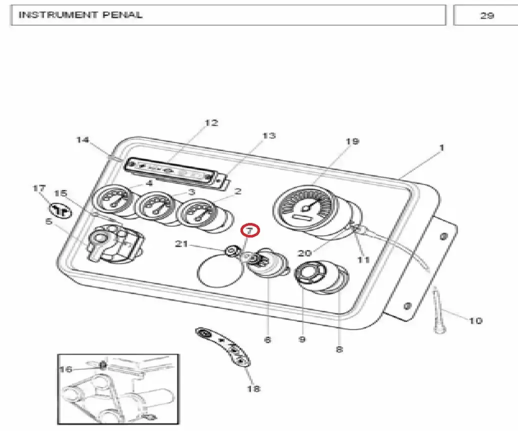 Diagram reference for Millat Massey Ferguson Tractor Spare Part 3 KEYIGNITION 2932031293203 - Massey Ferguson tractor spare part