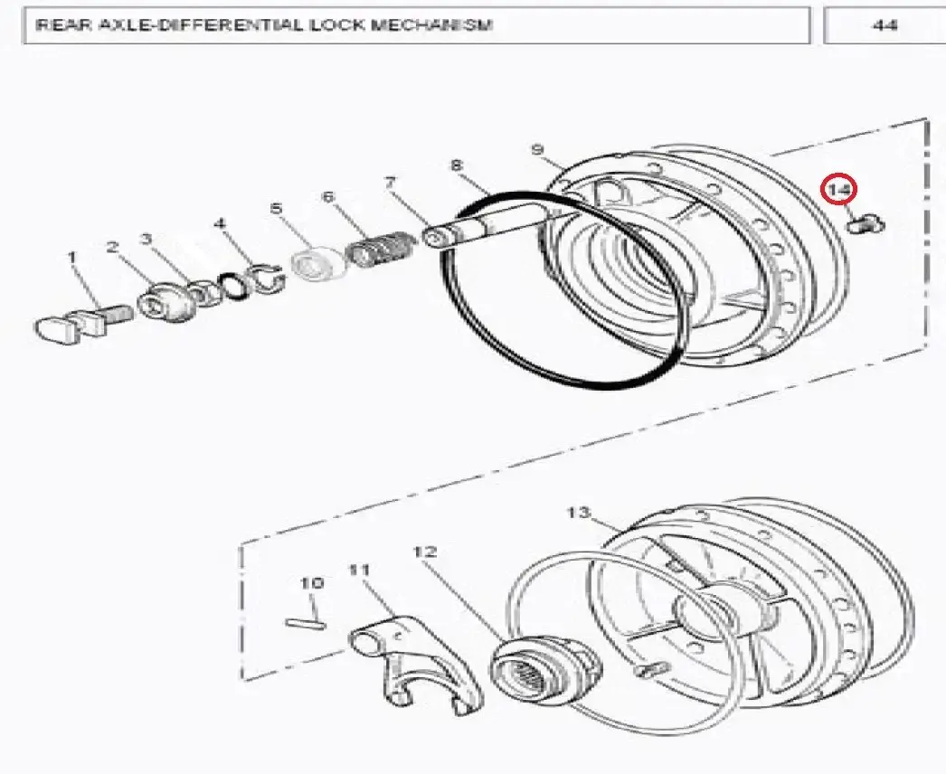 Diagram reference for Millat Massey Ferguson Tractor Spare Part 0 SCREW WHEELPLT 37551624 L 11033901103390 - Massey Ferguson tractor spare part