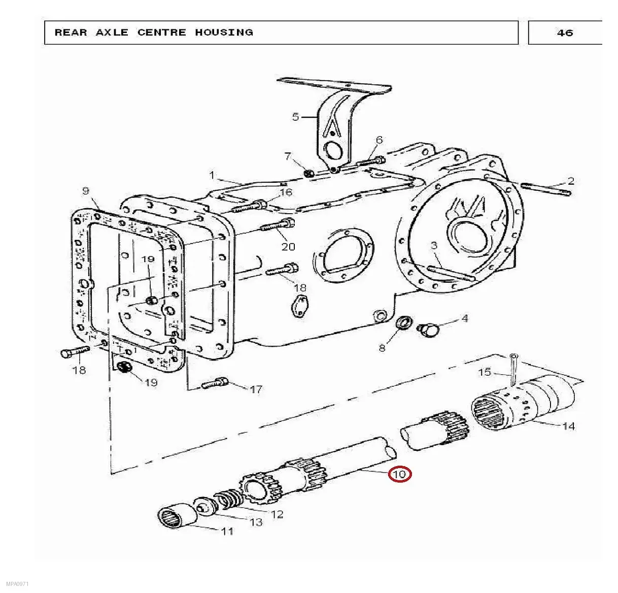 Millat Massey Ferguson Tractor Spare Part SHAFT REARDRIVE 240500041886548 - Massey Ferguson tractor spare part
