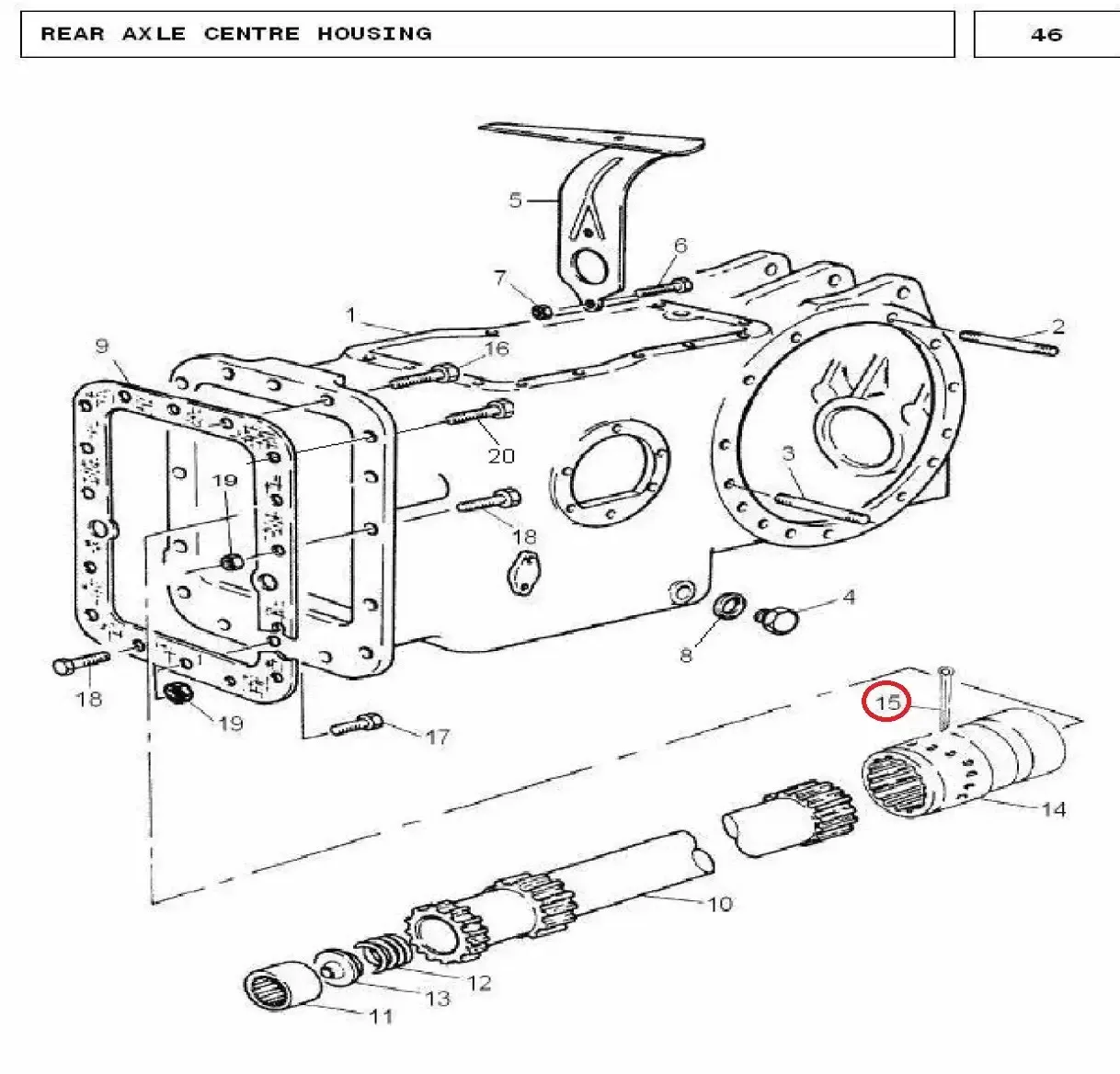 Diagram reference for Millat Massey Ferguson Tractor Spare Part PIN COTTER 50023150023 - Massey Ferguson tractor spare part