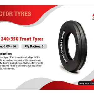 Millat Massey Ferguson Tractor Spare Part FRONT TYRE 60016170031170036 PLY - Massey Ferguson tractor spare part