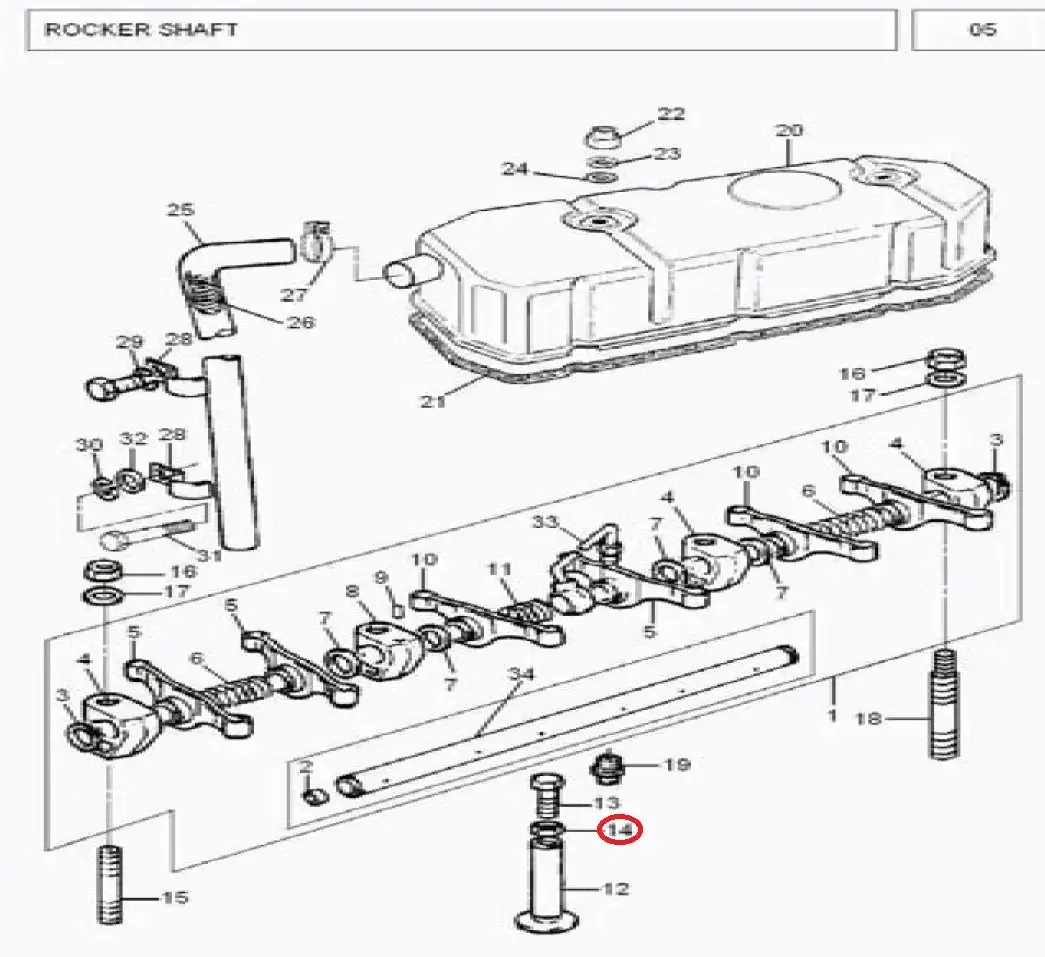Diagram reference for Millat Massey Ferguson Tractor Spare Part NUT 185511576052 - Massey Ferguson tractor spare part