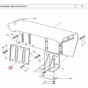 Millat Massey Ferguson Tractor Spare Part PLATE FENDERRH MF 240 26035036034310134169 F - Massey Ferguson tractor spare part