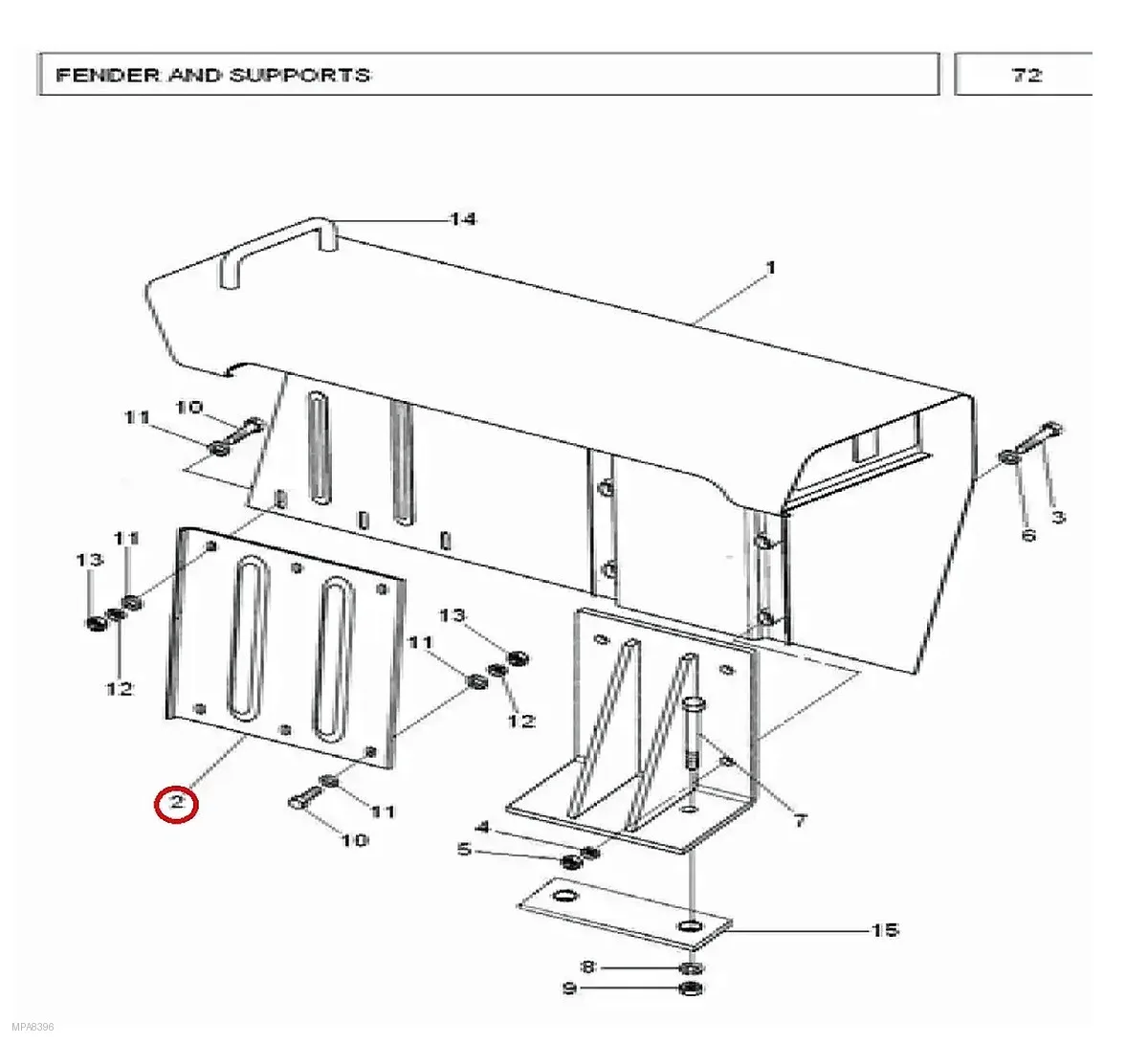 Millat Massey Ferguson Tractor Spare Part PLATE FENDERRH MF 240 26035036034310134169 F - Massey Ferguson tractor spare part