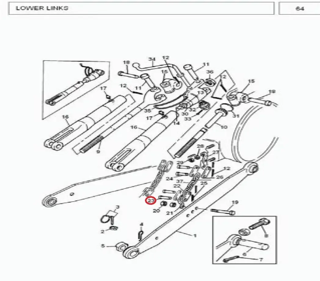 Diagram reference for Millat Massey Ferguson Tractor Spare Part 3 CLEVIS PIN 2531531253153 - Massey Ferguson tractor spare part