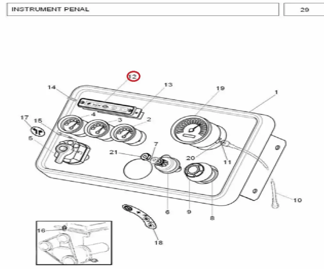 Diagram reference for Millat Massey Ferguson Tractor Spare Part 8 LENSINPNL MF 375 29300813476223 - Massey Ferguson tractor spare part