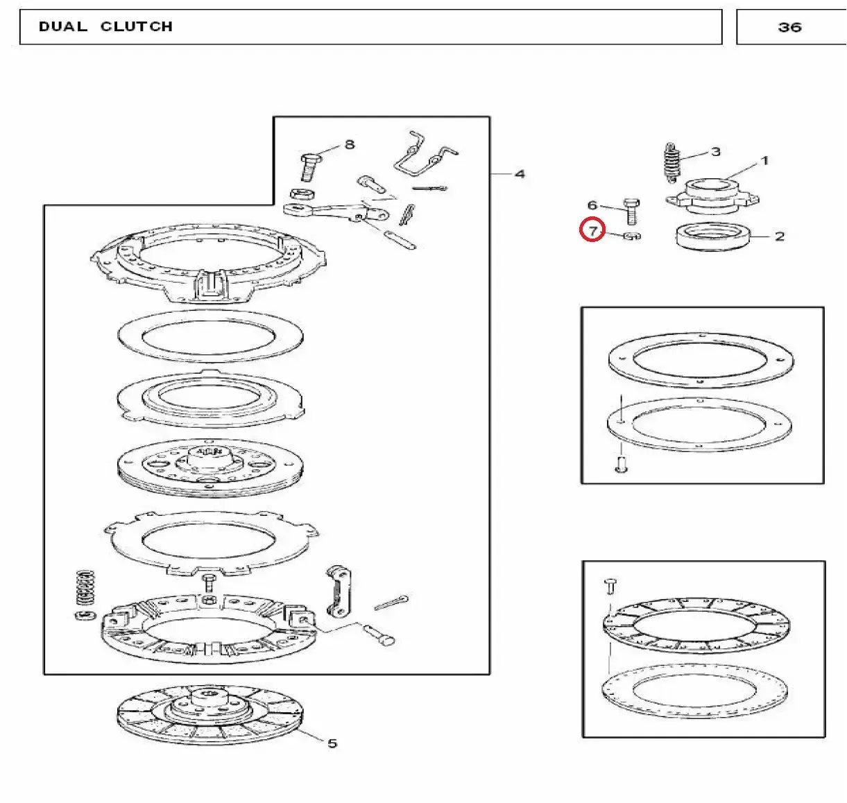 Diagram reference for Millat Massey Ferguson Tractor Spare Part SP RING WASHER ID 0319 OD 060146041146041 - Massey Ferguson tractor spare part