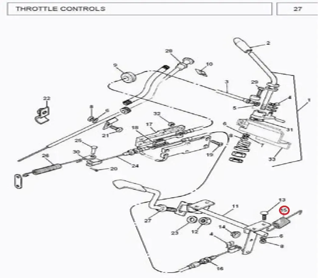 Diagram reference for Millat Massey Ferguson Tractor Spare Part 3 SP RING THROTTLEPEDAL 1331131133113 - Massey Ferguson tractor spare part