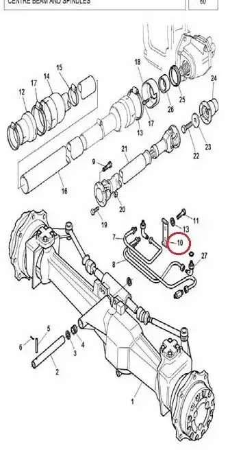 Diagram reference for Millat Massey Ferguson Tractor Spare Part 0 BOLT DRIVE SHAFT 1441701144170 - Massey Ferguson tractor spare part